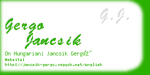 gergo jancsik business card